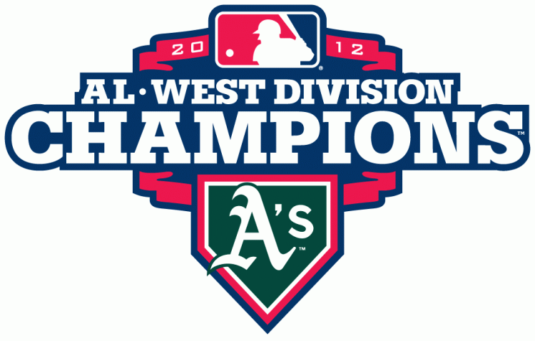 Oakland Athletics 2012 Champion Logo t shirts iron on transfers